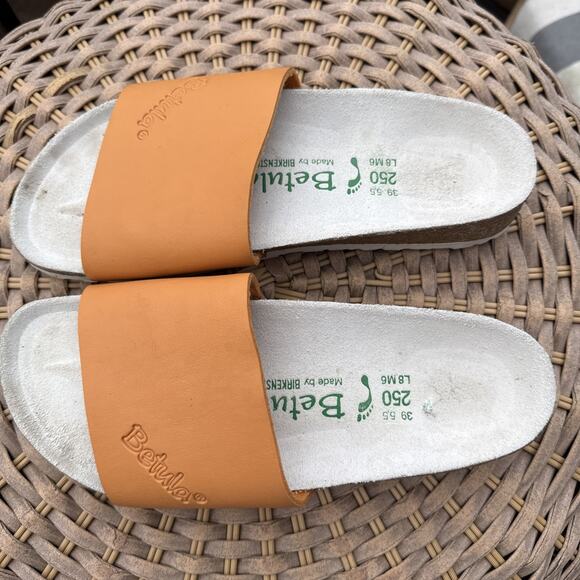 Betula by Birkenstock Tan Slide Sandals US 8 EU 39Women’s Comfort Shoes Brown - Picture 3 of 12